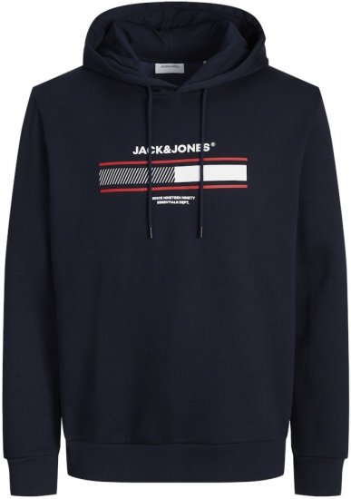 Jack & Jones South Hoodie Navy Blazer - Trøjer og hættetrøjer - Trøjer og Hættetrøjer i store størrelser - 2XL-14XL