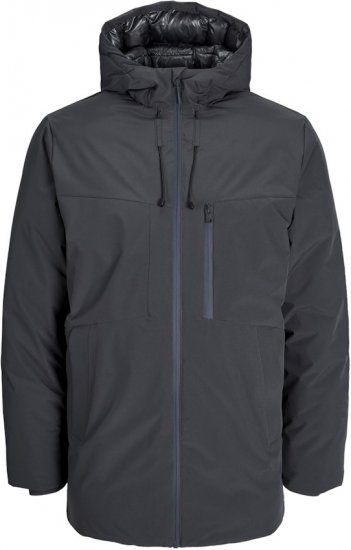 Jack & Jones PAYNE Windproof Parka Dark Grey - Jakker - Jakker i store størrelser, 2XL- 12XL