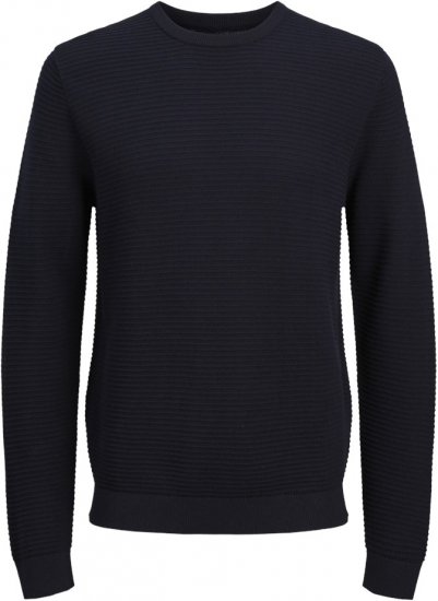 Jack & Jones OTTO Knitted Sweater Navy - Trøjer og hættetrøjer - Trøjer og Hættetrøjer i store størrelser - 2XL-14XL