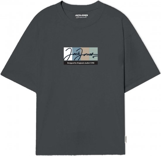 Jack & Jones Portland T-Shirt Grey - T-shirts - T-shirts i store størrelser - 2XL-14XL