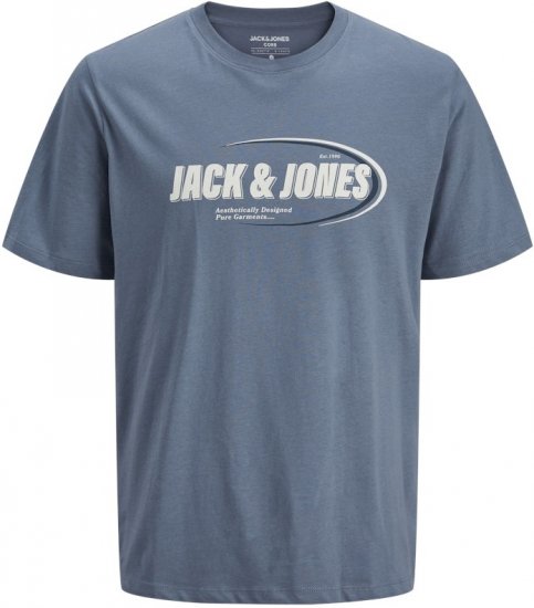 Jack & Jones RAY T-Shirt Flint Stone Blue - T-shirts - T-shirts i store størrelser - 2XL-14XL