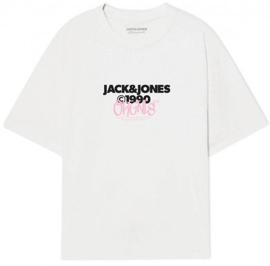 Jack & Jones JORBUSHWICK T-Shirt Bright White - T-shirts - T-shirts i store størrelser - 2XL-14XL