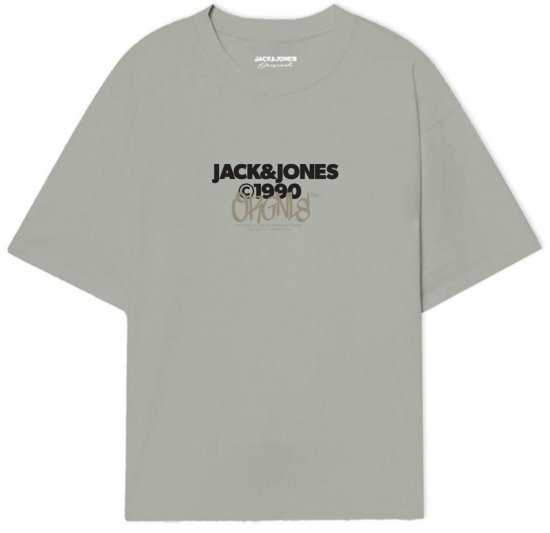 Jack & Jones JORBUSHWICK T-Shirt Mineral Gray - T-shirts - T-shirts i store størrelser - 2XL-14XL