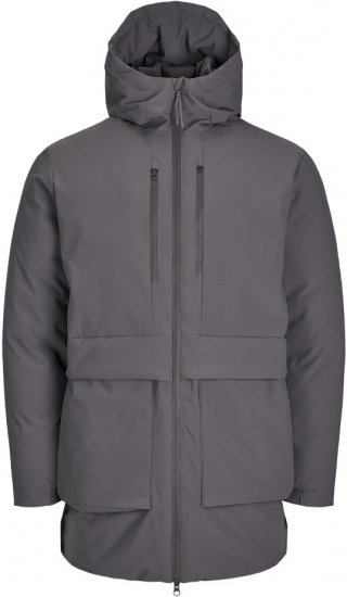 Jack & Jones CHARLIE Windproof Parka Grey - Jakker - Jakker i store størrelser, 2XL- 12XL