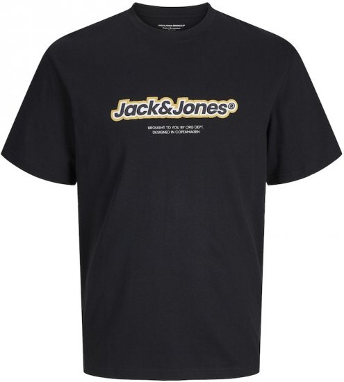 Jack & Jones ESTERBRO Newton T-Shirt Black - T-shirts - T-shirts i store størrelser - 2XL-14XL