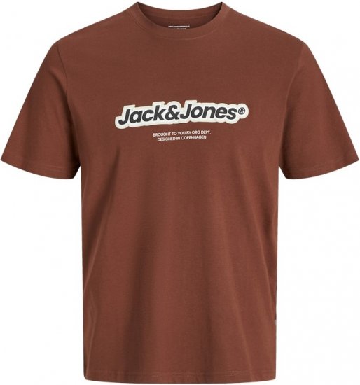Jack & Jones ESTERBRO Newton T-Shirt Brandy Brown - T-shirts - T-shirts i store størrelser - 2XL-14XL