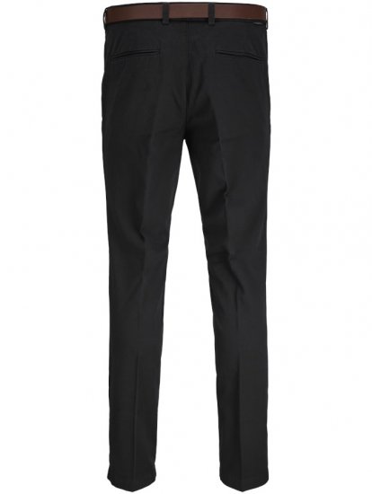 Jack & Jones Marco Franco Chino With Belt Black - Jeans og bukser - Herrejeans og bukser i store størrelser W40-W70