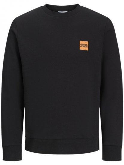 Jack & Jones Brandy Crew Neck Sweatshirt Black - Trøjer og hættetrøjer - Trøjer og Hættetrøjer i store størrelser - 2XL-14XL