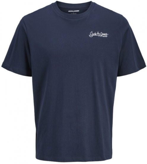 Jack & Jones Yuki Back Print Crew Neck T-Shirt Sky Captain - T-shirts - T-shirts i store størrelser - 2XL-14XL