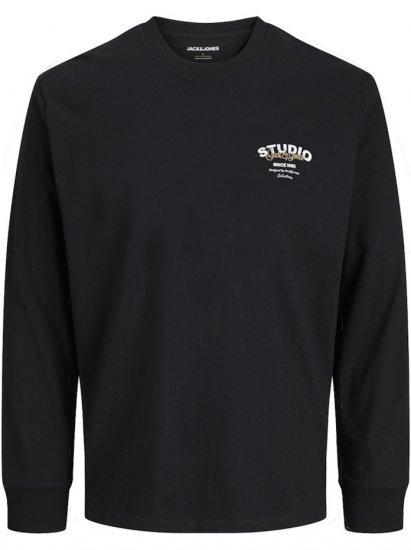 Jack & Jones Yuki Crew Neck Sweatshirt Black - Trøjer og hættetrøjer - Trøjer og Hættetrøjer i store størrelser - 2XL-14XL