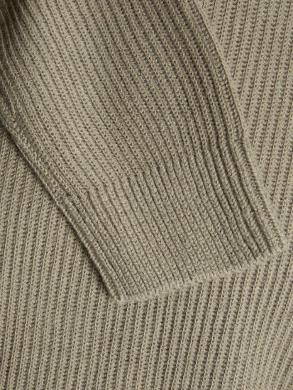 Jack & Jones Pannel Knit Half Zip Pullover Crockery - Trøjer og hættetrøjer - Trøjer og Hættetrøjer i store størrelser - 2XL-14XL