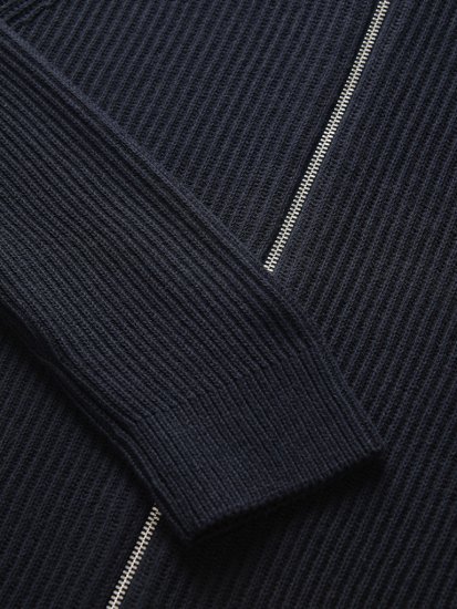 Jack & Jones Pannel Zip Knit Cardigan Sky Captain - Trøjer og hættetrøjer - Trøjer og Hættetrøjer i store størrelser - 2XL-14XL