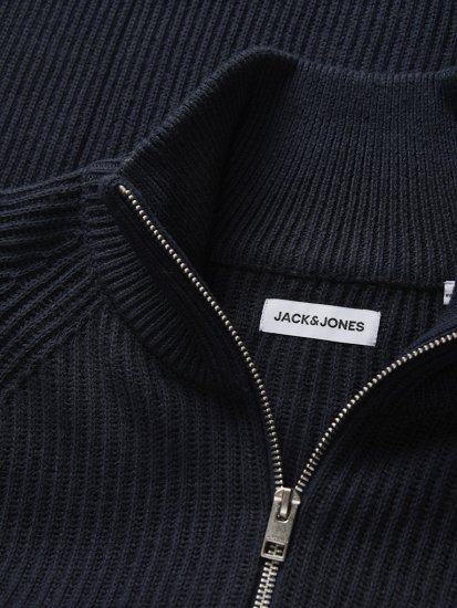Jack & Jones Pannel Zip Knit Cardigan Sky Captain - Trøjer og hættetrøjer - Trøjer og Hættetrøjer i store størrelser - 2XL-14XL