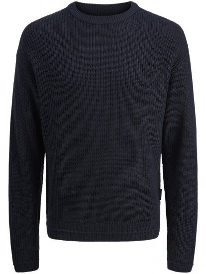 Jack & Jones Kaito Knit Crew Neck Pullover Sky Captain - Trøjer og hættetrøjer - Trøjer og Hættetrøjer i store størrelser - 2XL-14XL