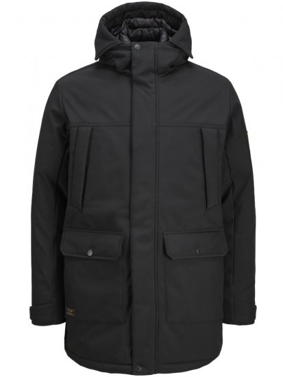 Jack & Jones Finn Softshell Parka Black - Jakker - Jakker i store størrelser, 2XL- 12XL