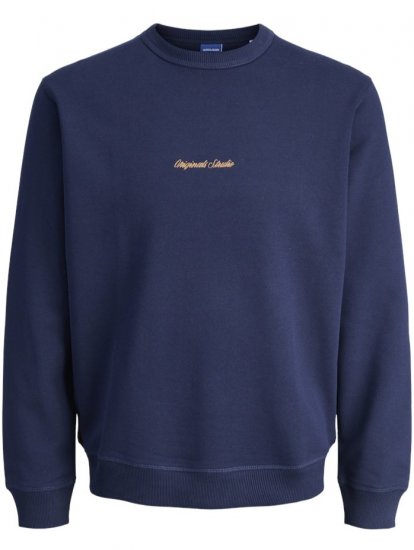 Jack & jones Norrebro Crew Neck Sweatshirt Ocean Cavern - Trøjer og hættetrøjer - Trøjer og Hættetrøjer i store størrelser - 2XL-14XL