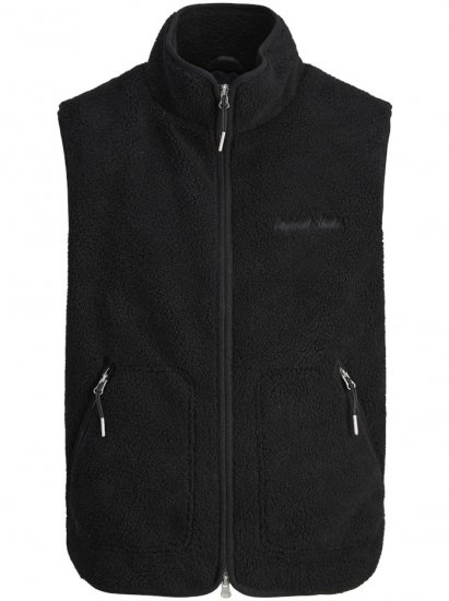 Jack & Jones Norrebro Teddy Gilet Vest Black - Veste - Veste i store størrelser