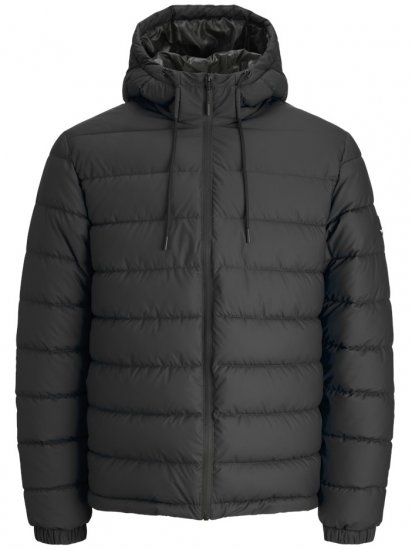 Jack & Jones Point PU Puffer Jacket Black - Jakker - Jakker i store størrelser, 2XL- 12XL