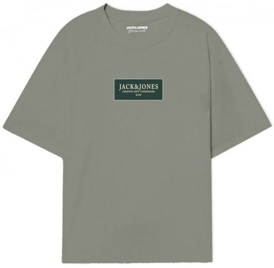 Jack & Jones Greene Crew Neck T-Shirt Seagrass - T-shirts - T-shirts i store størrelser - 2XL-14XL