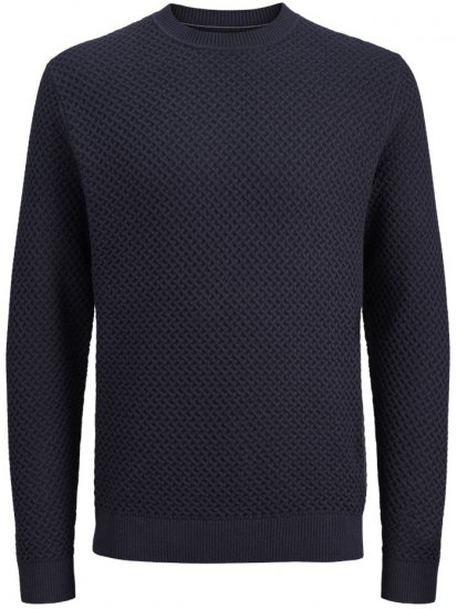 Jack & Jones Barkley Crew Neck Knitted Sweater Night Sky - Trøjer og Hættetrøjer - Trøjer og Hættetrøjer i store størrelser - 2XL-14XL