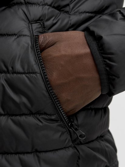Jack & Jones Elvis Light Puffer Collar Jacket Black - Jakker - Jakker i store størrelser, 2XL- 12XL
