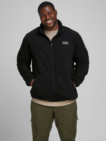Jack & Jones Hype Fleece Black - Jakker - Jakker i store størrelser, 2XL- 12XL