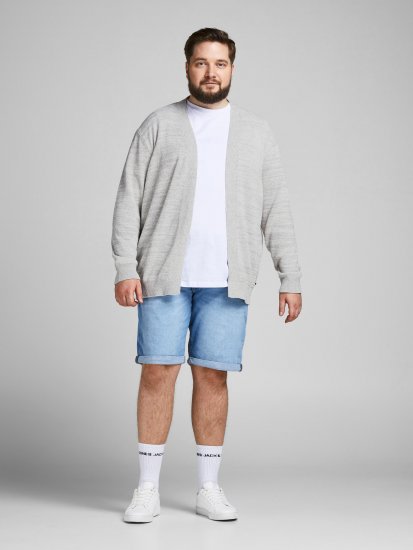 Jack & Jones Blasonic Knit Cardigans Egret - Trøjer og hættetrøjer - Trøjer og Hættetrøjer i store størrelser - 2XL-14XL