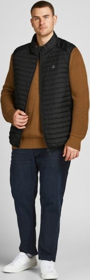 Jack & Jones MULTI BODYWARMER With COLLAR Black - Jakker - Jakker i store størrelser, 2XL- 12XL