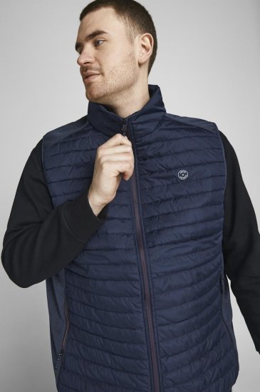 Jack & Jones MULTI BODYWARMER With COLLAR Navy Blazer - Jakker - Jakker i store størrelser, 2XL- 12XL