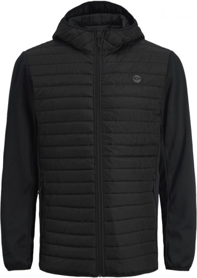 Jack & Jones MULTI QUILTED SET-IN Sleeves Jacket Black - Jakker - Jakker i store størrelser, 2XL- 12XL