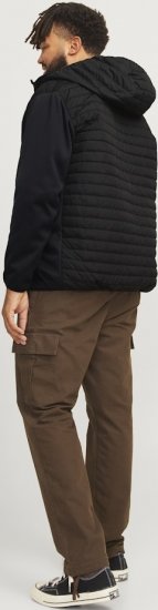 Jack & Jones MULTI QUILTED SET-IN Sleeves Jacket Black - Jakker - Jakker i store størrelser, 2XL- 12XL