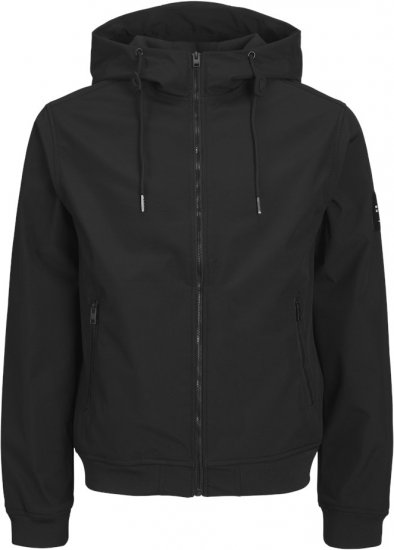 Jack & Jones BASIC Water-Resistant Softshell Jacket Black - Jakker - Jakker i store størrelser, 2XL- 12XL