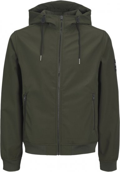 Jack & Jones BASIC Water-Resistant Softshell Jacket Green - Jakker - Jakker i store størrelser, 2XL- 12XL