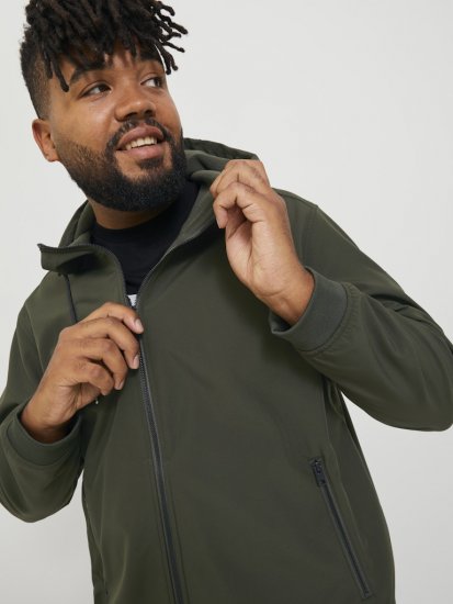 Jack & Jones BASIC Water-Resistant Softshell Jacket Green - Jakker - Jakker i store størrelser, 2XL- 12XL