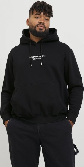 Jack & Jones ESTERBRO Hoodie Black - Trøjer og hættetrøjer - Trøjer og Hættetrøjer i store størrelser - 2XL-14XL