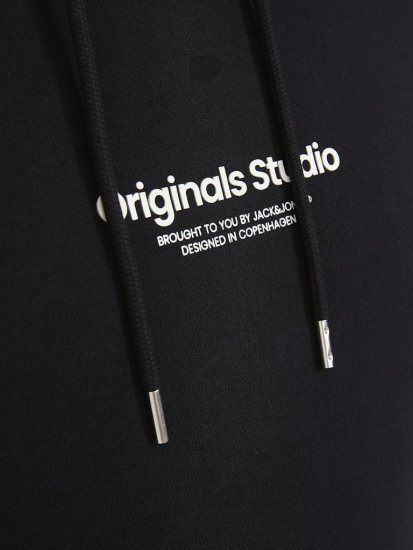 Jack & Jones ESTERBRO Hoodie Black - Trøjer og hættetrøjer - Trøjer og Hættetrøjer i store størrelser - 2XL-14XL