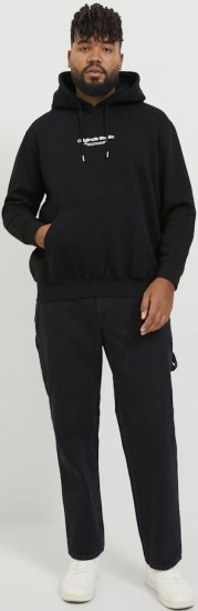 Jack & Jones ESTERBRO Hoodie Black - Trøjer og hættetrøjer - Trøjer og Hættetrøjer i store størrelser - 2XL-14XL
