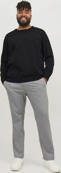 Jack & Jones BASIC Knitted Sweater Black - Trøjer og hættetrøjer - Trøjer og Hættetrøjer i store størrelser - 2XL-14XL