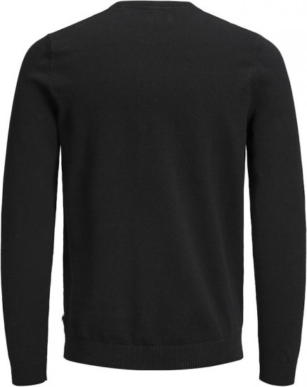 Jack & Jones BASIC Knitted Sweater Black - Trøjer og hættetrøjer - Trøjer og Hættetrøjer i store størrelser - 2XL-14XL
