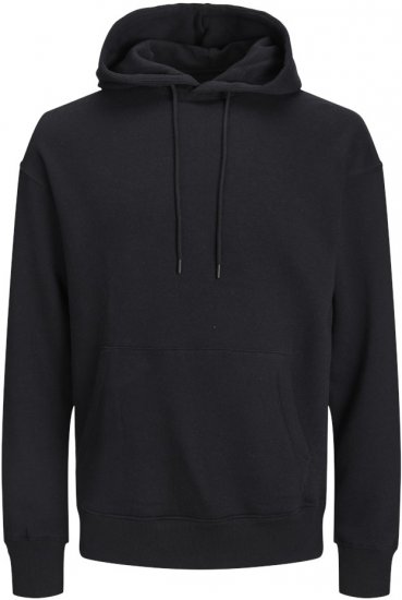 Jack & Jones BRADLEY Hoodie Black - Trøjer og hættetrøjer - Trøjer og Hættetrøjer i store størrelser - 2XL-14XL