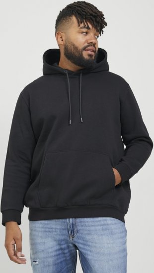 Jack & Jones BRADLEY Hoodie Black - Trøjer og hættetrøjer - Trøjer og Hættetrøjer i store størrelser - 2XL-14XL