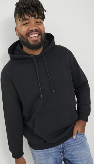 Jack & Jones BRADLEY Hoodie Black - Trøjer og hættetrøjer - Trøjer og Hættetrøjer i store størrelser - 2XL-14XL