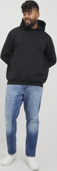 Jack & Jones BRADLEY Hoodie Black - Trøjer og hættetrøjer - Trøjer og Hættetrøjer i store størrelser - 2XL-14XL