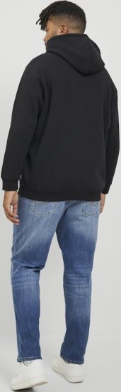 Jack & Jones BRADLEY Hoodie Black - Trøjer og hættetrøjer - Trøjer og Hættetrøjer i store størrelser - 2XL-14XL