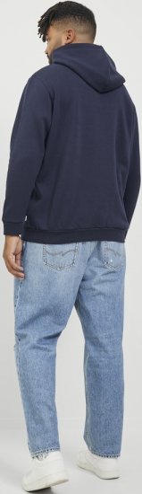 Jack & Jones BRADLEY Hoodie Navy Blazer - Trøjer og hættetrøjer - Trøjer og Hættetrøjer i store størrelser - 2XL-14XL