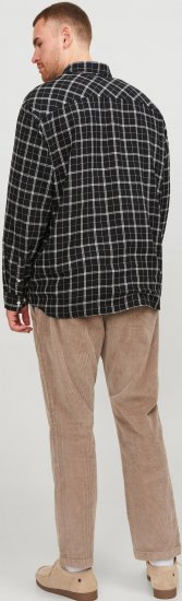 Jack & Jones JORCOZY FLANNEL CHECK SHIRT LS Black - Skjorter - Skjorter til store mænd 2XL- 8XL