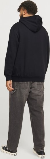 Jack & Jones CORP LOGO PLAY 5 Print Hoodie Black - Trøjer og hættetrøjer - Trøjer og Hættetrøjer i store størrelser - 2XL-14XL