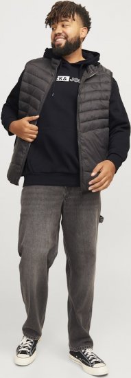 Jack & Jones CORP LOGO PLAY 5 Print Hoodie Black - Trøjer og hættetrøjer - Trøjer og Hættetrøjer i store størrelser - 2XL-14XL