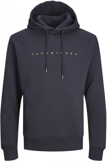 Jack & Jones STAR Hoodie Dark Navy - Trøjer og hættetrøjer - Trøjer og Hættetrøjer i store størrelser - 2XL-14XL