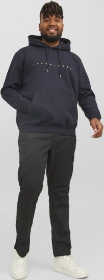 Jack & Jones STAR Hoodie Dark Navy - Trøjer og hættetrøjer - Trøjer og Hættetrøjer i store størrelser - 2XL-14XL